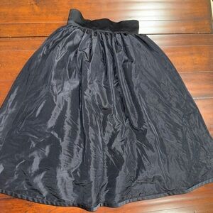 Karl Lagerfeld Black A-Line Skirt with Pointed Up Waistline